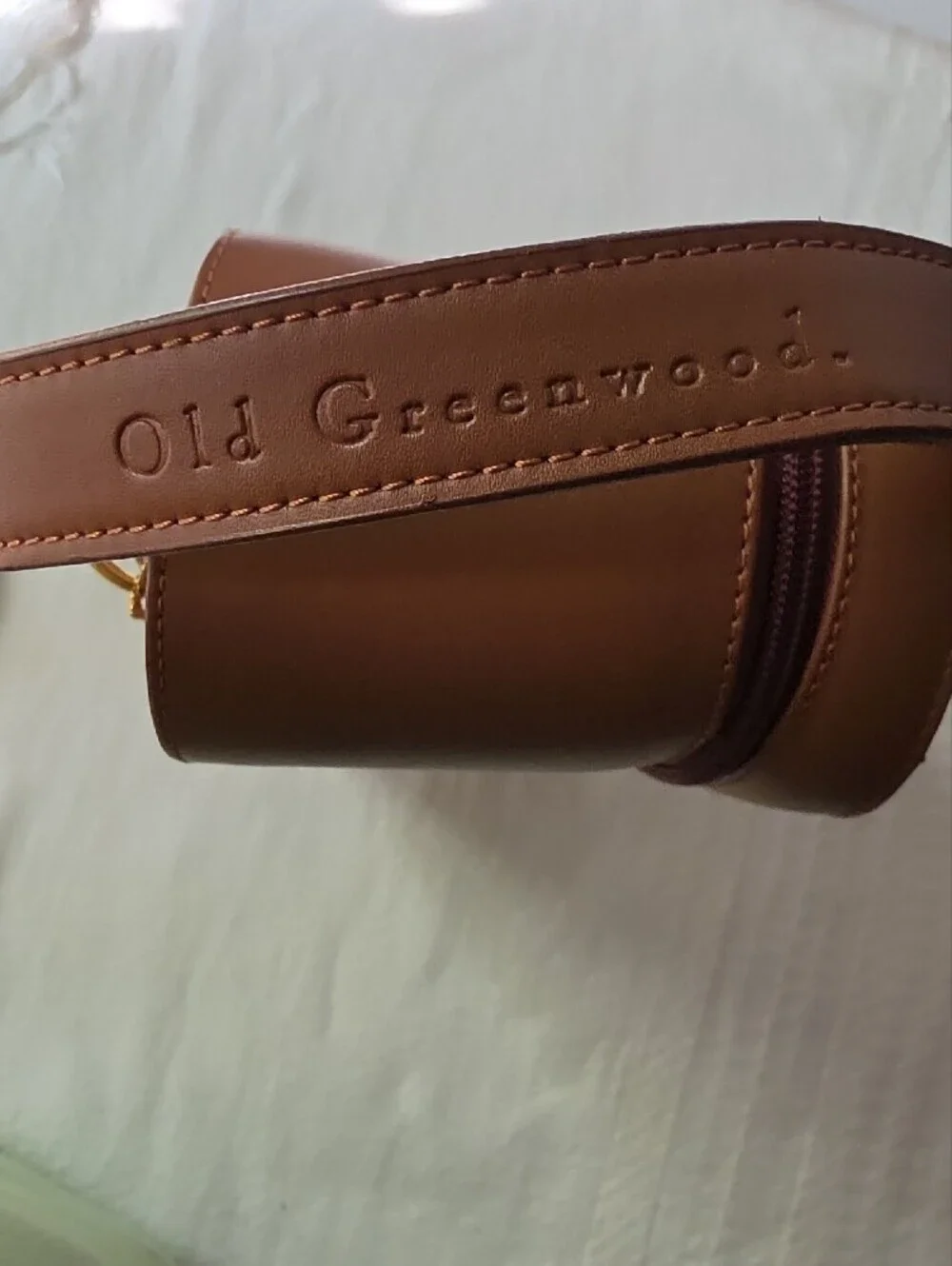 Men's Brown Faux Leather Travel Bag